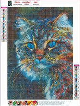 Lade das Bild in den Galerie-Viewer, Blaue Katze-Rund/Quadrat Diamond Painting