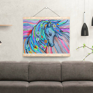 Pferd-speziell geformtes Kristalldiamant-Gemälde-40*30cm