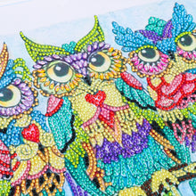 Lade das Bild in den Galerie-Viewer, Eulen-speziell geformtes Kristalldiamant-Gemälde-40 * 30cm
