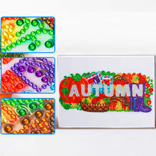 Lade das Bild in den Galerie-Viewer, Vier Jahreszeiten auf Papier – speziell geformtes Kristalldiamant-Gemälde – 40 x 30 cm