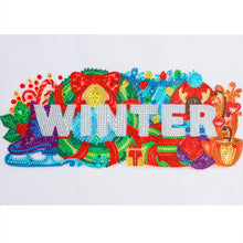 Lade das Bild in den Galerie-Viewer, Vier Jahreszeiten auf Papier – speziell geformtes Kristalldiamant-Gemälde – 40 x 30 cm