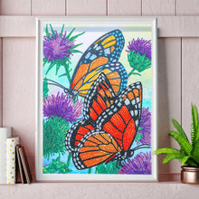 Lade das Bild in den Galerie-Viewer, Schmetterling-speziell geformtes Kristalldiamant-Gemälde-30*40cm