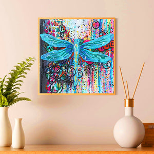 Libelle-speziell geformtes Kristalldiamant-Gemälde-30*30cm