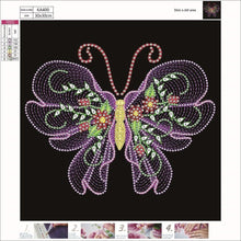 Lade das Bild in den Galerie-Viewer, Schmetterling-Kristall-Rhinestone-Diamant-Malerei(30*30CM)