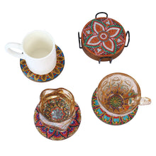 Lade das Bild in den Galerie-Viewer, Mandala/Halloween/Schmetterlinge – Runder Untersetzer aus Holz