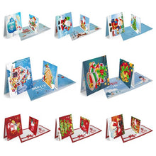 Lade das Bild in den Galerie-Viewer, 8PCS / SET 3D WEIHNACHTSGRUSSKARTEN DIAMOND PAINTIN