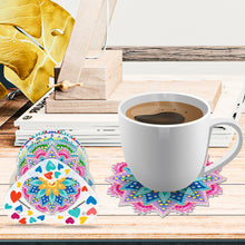 Lade das Bild in den Galerie-Viewer, 8 Stück/Set + 1 Ablageregal-Mandala-Acryl Diamond Untersetzer