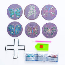 Lade das Bild in den Galerie-Viewer, Mandala/Halloween/Schmetterlinge – Runder Untersetzer aus Holz