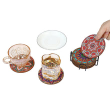 Lade das Bild in den Galerie-Viewer, Mandala/Halloween/Schmetterlinge – Runder Untersetzer aus Holz