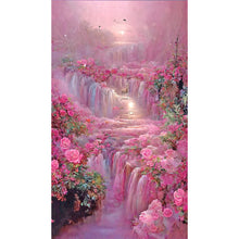 Lade das Bild in den Galerie-Viewer, Rosa Blumen-Wasserfall-40x70CM