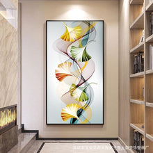 Lade das Bild in den Galerie-Viewer, Blatt - volle Runde Diamant-Malerei - 85x45cm