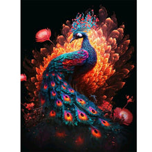 Lade das Bild in den Galerie-Viewer, Pfau-Voll Round Diamond Painting-30x40cm