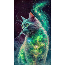 Lade das Bild in den Galerie-Viewer, Sternenhimmel Smoke Cat-Vollbild Diamond Painting-40x70cm