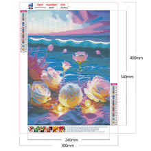 Lade das Bild in den Galerie-Viewer, Kristallrose am Meer-Vollbild Diamond Painting-30x40cm