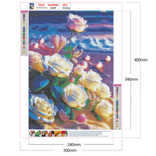 Lade das Bild in den Galerie-Viewer, Kristallrose am Meer-Vollbild Diamond Painting-30x40cm