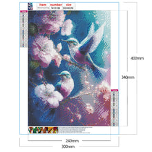 Lade das Bild in den Galerie-Viewer, Kolibri-Blume-Vollbild Diamond Painting-30x40cm