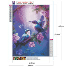 Lade das Bild in den Galerie-Viewer, Kolibri-Blume-Vollbild Diamond Painting-30x40cm