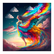 Lade das Bild in den Galerie-Viewer, Regenbogen Madchen-Voller Diamond Painting-30x30cm