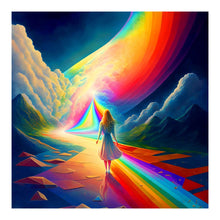 Lade das Bild in den Galerie-Viewer, Regenbogen Madchen-Voller Diamond Painting-30x30cm