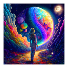 Lade das Bild in den Galerie-Viewer, Regenbogen Madchen-Voller Diamond Painting-30x30cm