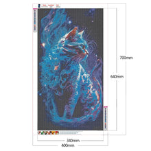 Lade das Bild in den Galerie-Viewer, Sternenhimmel Smoke Cat-Vollbild Diamond Painting-40x70cm