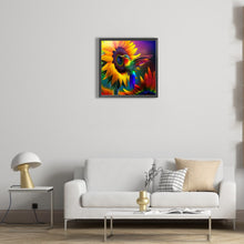 Lade das Bild in den Galerie-Viewer, Sonnenblumen Hummingbird-Volle Diamond Painting-30x30cm
