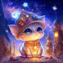 Lade das Bild in den Galerie-Viewer, Zauberkatze-Voller Diamond Painting-30x30cm