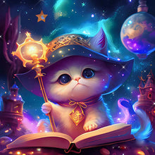 Lade das Bild in den Galerie-Viewer, Zauberkatze-Voller Diamond Painting-30x30cm