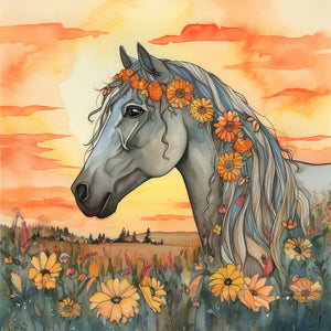 Field Horse-Voller Diamond Painting-30x30cm