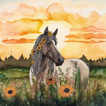 Lade das Bild in den Galerie-Viewer, Field Horse-Voller Diamond Painting-30x30cm