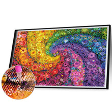 Lade das Bild in den Galerie-Viewer, Regenbogenstrudel-Blumenstrauch-Square Diamond Painting-75x55cm