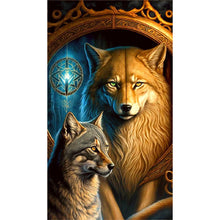 Lade das Bild in den Galerie-Viewer, Tiger Wolf-Voller Diamond Painting-40x70cm-Large Size