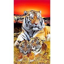 Lade das Bild in den Galerie-Viewer, Tiger Wolf-Voller Diamond Painting-40x70cm-Large Size