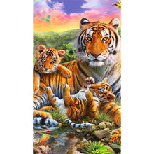 Lade das Bild in den Galerie-Viewer, Tiger Wolf-Voller Diamond Painting-40x70cm-Large Size