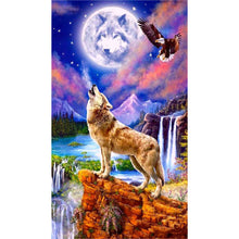 Lade das Bild in den Galerie-Viewer, Tiger Wolf-Voller Diamond Painting-40x70cm-Large Size