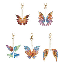 Lade das Bild in den Galerie-Viewer, 6pcs/Set-Butterfly/Wing-Double Side Drill-Diamond Schlüsselanhänger