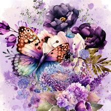 Lade das Bild in den Galerie-Viewer, Lavender Butterfly-VollerDiamond Painting-30x30cm