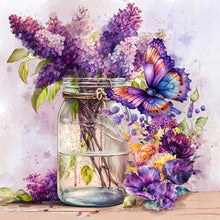 Lade das Bild in den Galerie-Viewer, Lavender Butterfly-VollerDiamond Painting-30x30cm