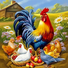 Lade das Bild in den Galerie-Viewer, Rooster-Voller Diamond Painting-30x30cm
