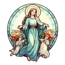 Lade das Bild in den Galerie-Viewer, Buntglas Jesus Virgin-VollerDiamond Painting-30x30cm