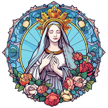 Lade das Bild in den Galerie-Viewer, Buntglas Jesus Virgin-VollerDiamond Painting-30x30cm