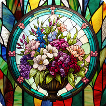 Lade das Bild in den Galerie-Viewer, Buntglas Bouquet-VollerDiamond Painting-30x30cm