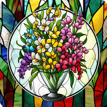 Lade das Bild in den Galerie-Viewer, Buntglas Bouquet-VollerDiamond Painting-30x30cm