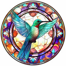 Lade das Bild in den Galerie-Viewer, Buntglas Hummingbird-VollerDiamond Painting-30x30cm
