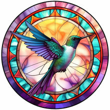 Lade das Bild in den Galerie-Viewer, Buntglas Hummingbird-VollerDiamond Painting-30x30cm