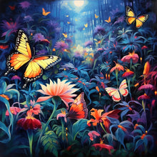 Lade das Bild in den Galerie-Viewer, Garden Butterfly-Full Round Diamond Painting-30x30cm