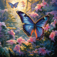 Lade das Bild in den Galerie-Viewer, Garden Butterfly-Full Round Diamond Painting-30x30cm