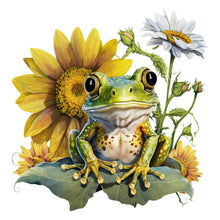 Lade das Bild in den Galerie-Viewer, Sunflower Frog-Full Round Diamond Painting-30x30cm
