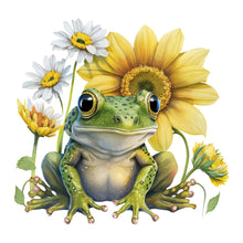 Lade das Bild in den Galerie-Viewer, Sunflower Frog-Full Round Diamond Painting-30x30cm