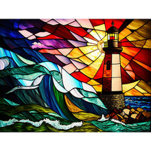 Lade das Bild in den Galerie-Viewer, Buntglas Landscape-Full Round Diamond Painting-40x30cm